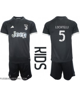 Günstige Juventus Manuel Locatelli #5 3rd trikot Kinder 2023-24 Kurzarm (+ Kurze Hosen)